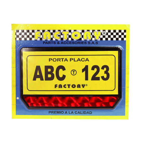 PORTAPLACA DE LUJO CON CINTA REFLECTIVA – 5200